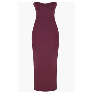 House of CB Strapless Plum Dress
